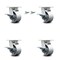 Service Caster 4 Inch Kingpinless Semi Steel Wheel Caster Brakes 2 Swivel Locks SCC, 4PK SCC-KP30S420-SSR-SLB-BSL-2-SLB-2 - alternate 1